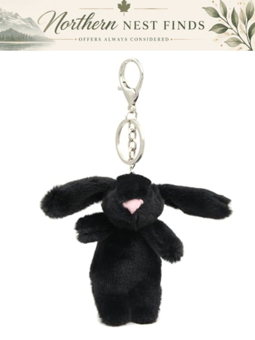 Bunny Plush Keychain 3.5 Inch Cotton Bag Charm